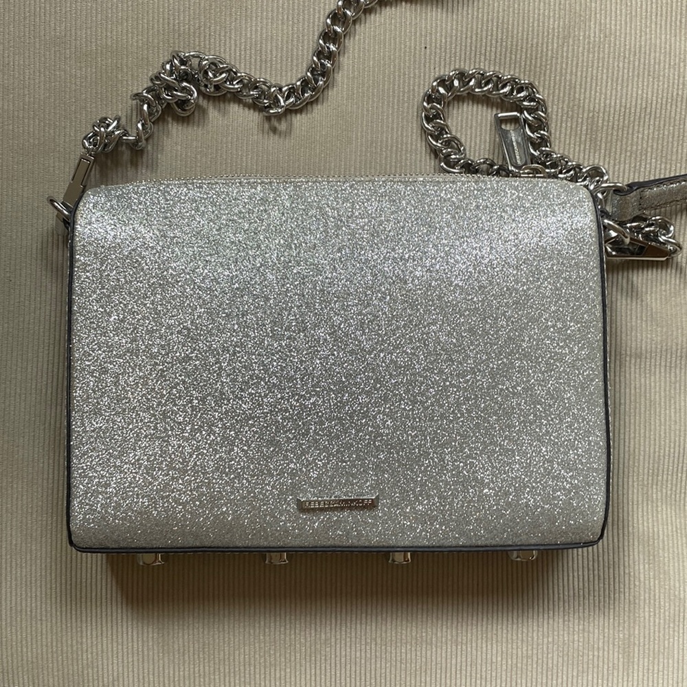 Silver Glitter Rebecca Minkoff Avery Crossbody Bag